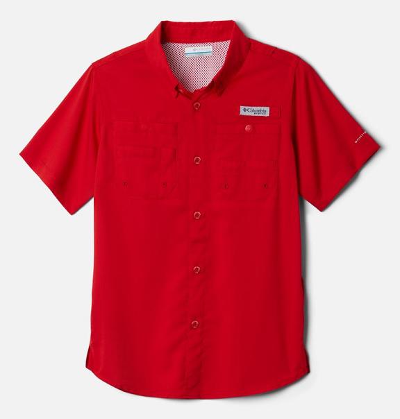 Columbia Boys Shirts UK - PFG Tamiami Clothing Red UK-231793